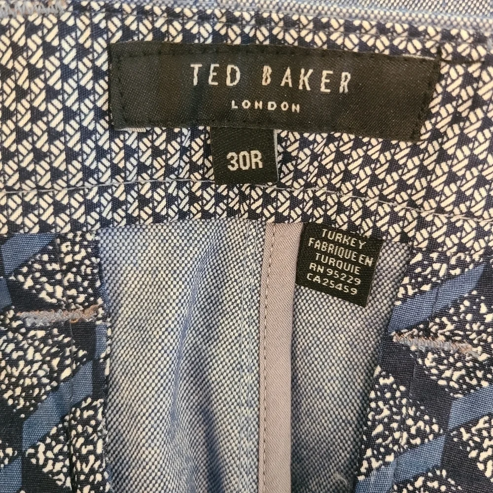 Ted Baker Volvek Blue Classic Fit Trousers -Size 30